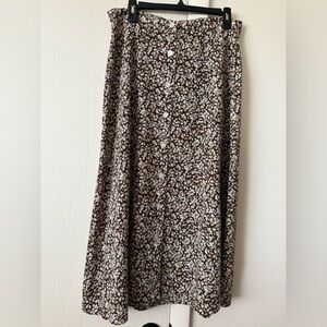 Floral Brown Skirt